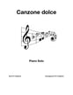 Canzone dolce piano sheet music cover